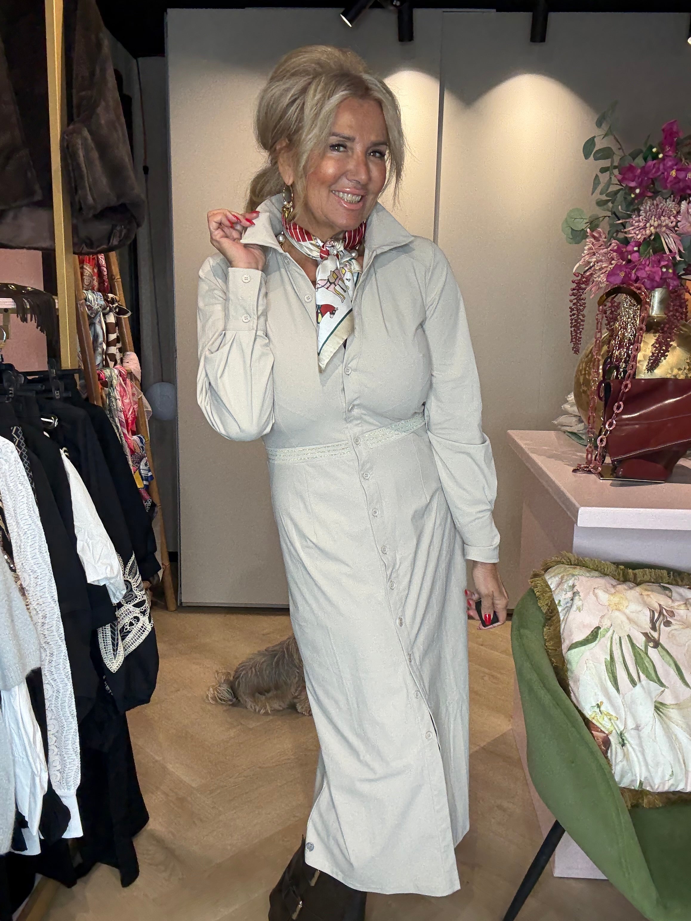 Triple Nine Travel Dress Beige